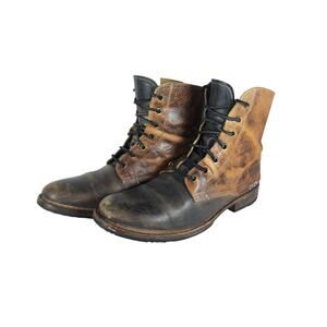 Bed Stu Protege Men's US8 Brown Leather Distressed Cap Toe Trek Combat Boots